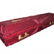 Гроб обитый тканью 014