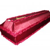 Гроб обитый тканью 006